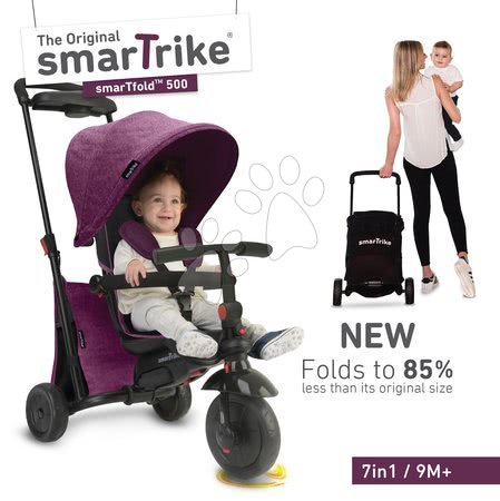 Tříkolky od 10 měsíců - Tříkolka skládací smarTfold 7v1 smarTrike - 9