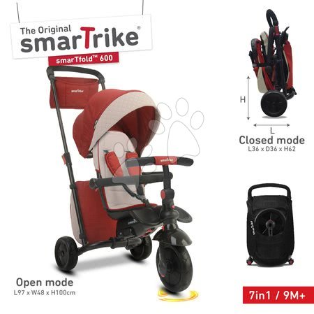 Tříkolky od 10 měsíců - Tříkolka skládací smarTfold 7v1 smarTrike - 2