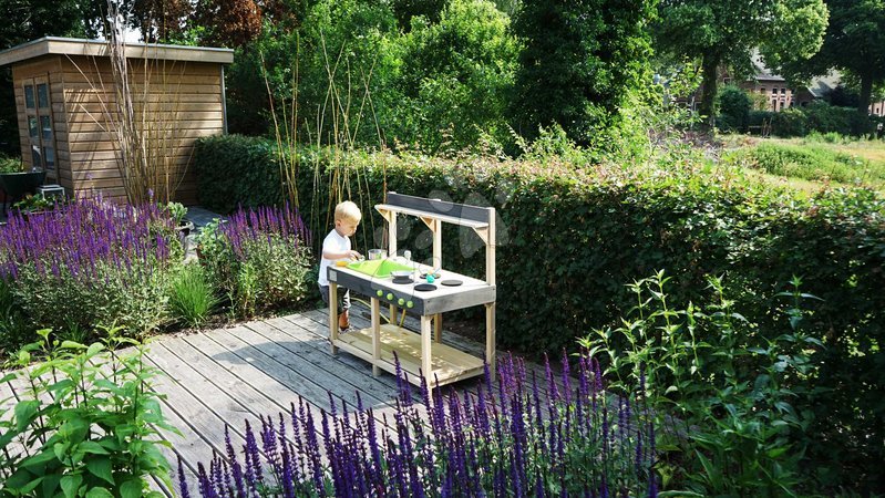 Wooden play kitchens - EXIT Yummy 100 wooden kitchen for outdoors - natural - 7