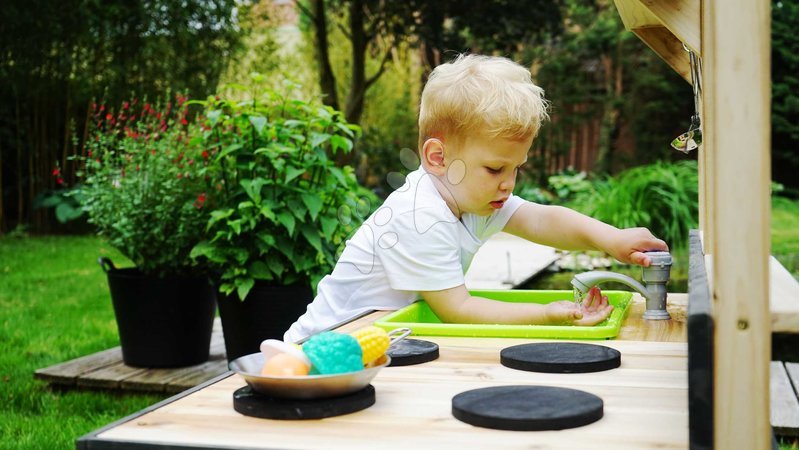 Wooden play kitchens - EXIT Yummy 100 wooden kitchen for outdoors - natural - 9