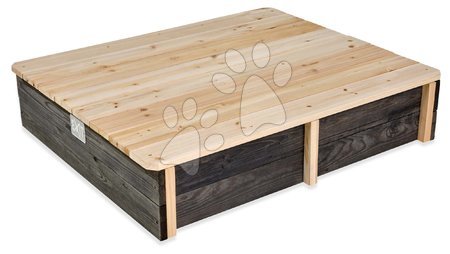 Drewniane piaskownice - Piaskownica cedrowa z przykryciem Aksent wooden sandpit Exit Toys  - 6