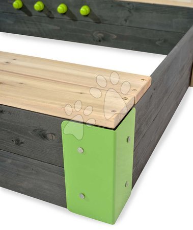 Areneros de madera - Arena de arena de cedro con cocina con agua corriente Aksent Sandpit Kitchen Exit Toys - 6