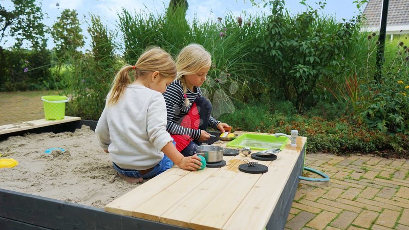 Areneros de madera - Arena de arena de cedro con cocina con agua corriente Aksent Sandpit Kitchen Exit Toys - 8