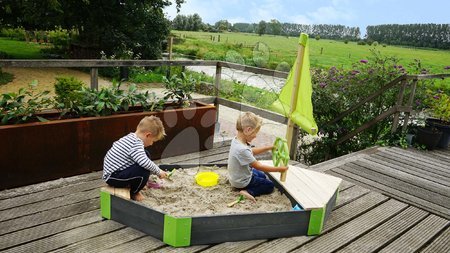 Dřevěná pískoviště - Pískoviště cedrové loď s kormidlem Aksent Boat Sandpit Exit Toys - 7