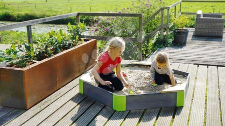 Homokozók fából - Homokozó cédrusfából Hexagón Aksent Hexagonal Sandpit Exit Toys  - 4