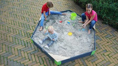 Homokozók fából - Homokozó cédrusfából Hexagón Aksent Hexagonal Sandpit Exit Toys  - 2