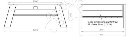 Kids' outdoor furniture - EXIT Aksent raised planter XL - 4