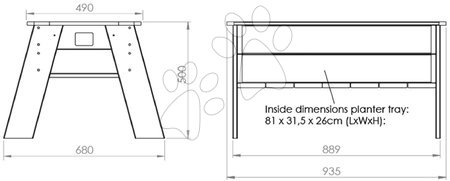 Jouer au jardinier - Table pour jardinier en pin Aksent planter table Deluxe Exit Toys  - 7