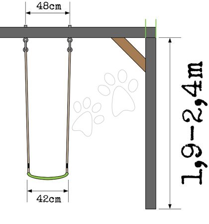 Prolézačky - Prolézačka s pískovištěm a skluzavkou Aksent Playtower with double swing Exit Toys - 9