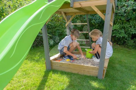 Prolézačky - Prolézačka s pískovištěm a skluzavkou Aksent Playtower with double swing Exit Toys - 4