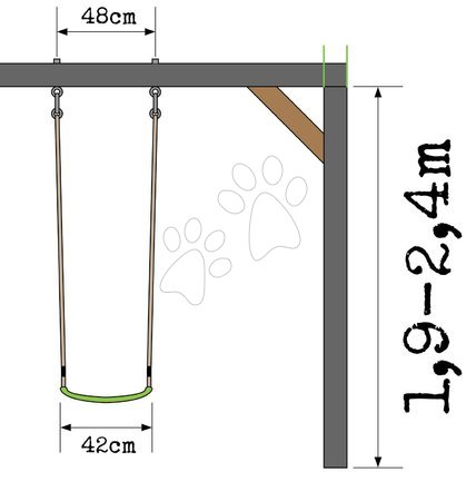 Prolézačky - Prolézačka s pískovištěm a skluzavkou Aksent Playtower with single swing Exit Toys - 4