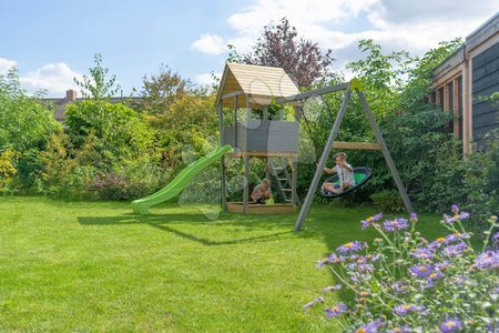 Prolézačky - Prolézačka s pískovištěm a skluzavkou Aksent Playtower with Nest swing Exit Toys - 2