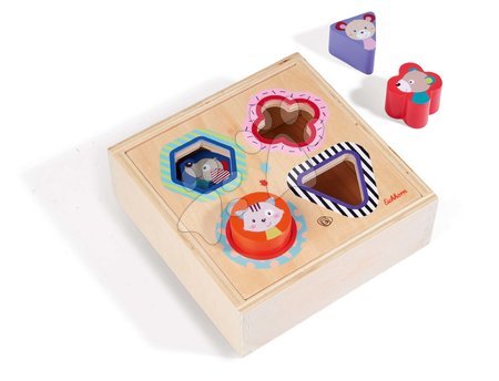 Didaktische Holzspielzeuge - Holzeinsatz Shape Sorter Box Friends Eichhorn - 3