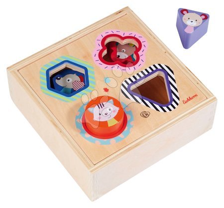 Didaktische Holzspielzeuge - Holzeinsatz Shape Sorter Box Friends Eichhorn - 4