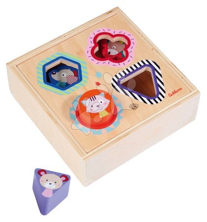  Készségfejlesztő fajátékok - Fa kirakós Shape Sorter Box Friends Eichhorn - 2