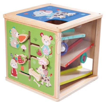 Jouets didactiques en bois - Cube didactique en bois Big Playcenter Eichhorn - 4