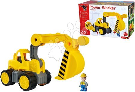 Stavební stroje - Bagr Power Worker Digger + Figurine BIG - 7