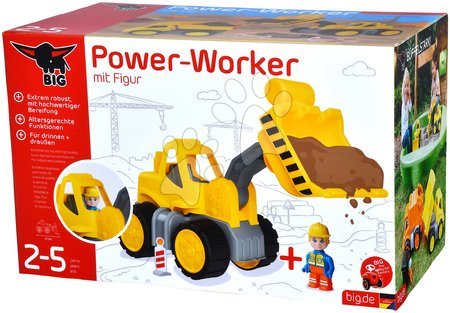 Játék építőgépek - Homlokrakodó Power Worker Wheel Loader + Figurine BIG  - 18