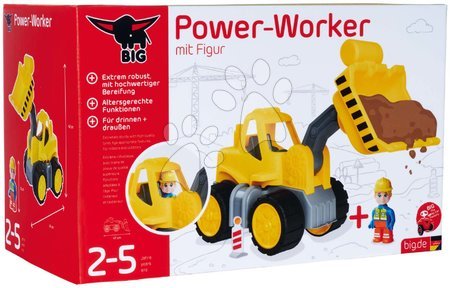 Játék építőgépek - Homlokrakodó Power Worker Wheel Loader + Figurine BIG  - 17