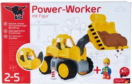 Játék építőgépek - Homlokrakodó Power Worker Wheel Loader + Figurine BIG  - 16