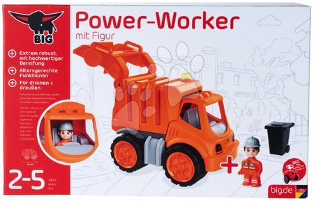 Teherautók - Kukásautó Power Worker Garbage Truck+Figurine BIG  - 9