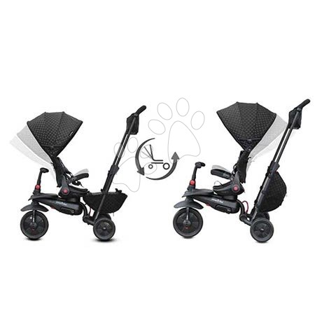 Tříkolky od 6 měsíců - Tříkolka skládací smarTfold 700 Black 7v1 smarTrike - 3