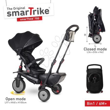 Tricycles à partir de 6 mois - Trojkolka a kočík skladacia STR7 Urban 7v1 smarTrike - 9