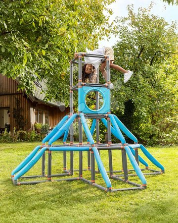 Playhouses with multi-activity center - Set domček pre záhradníka a 4-poschodová preliezačka Giant Kraxxl Garden House Smoby - 37