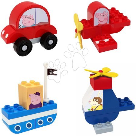 Dětské stavebnice - Stavebnice Peppa Pig Vehicles Set PlayBig Bloxx BIG