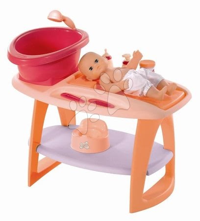 Staré položky - Oranžový prebaľovací stolík s kúpelňou Nursery Écoiffier  - 1