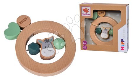 Hračky pro nejmenší - Dřevěné chrastítko Baby HIPP Ring Grapper Eichhorn_1