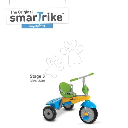 Tříkolky od 10 měsíců - Tříkolka Lollipop Touch Steering smarTrike - 3