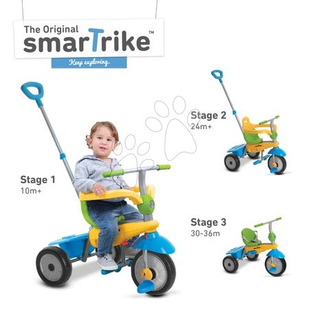 Tříkolky od 10 měsíců - Tříkolka Lollipop Touch Steering smarTrike - 4