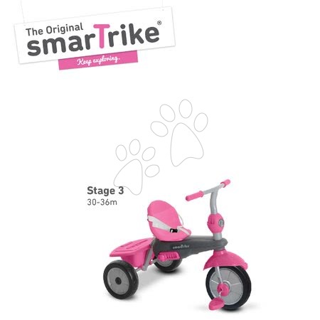 Triciklik 10 hónapos kortól - Tricikli Carnival Pink Touch Steering 3in1 smarTrike - 3