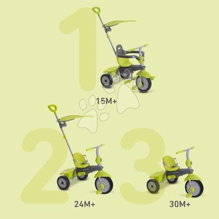 Triciklik 10 hónapos kortól - Tricikli Carnival Green Touch Steering 3in1 smarTrike - 2