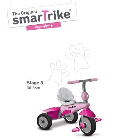 Tříkolky od 10 měsíců - Tříkolka Breeze GL 3v1 Pink Touch Steering smarTrike - 5