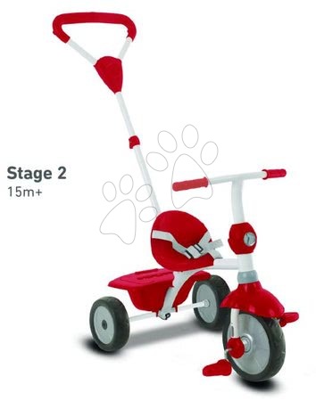 Tříkolky od 10 měsíců - Tříkolka Zip Red Plus 3in1 TouchSteering SmarTrike - 2