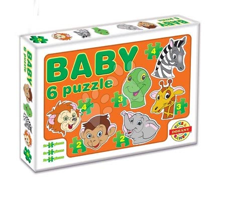 Hračky pre najmenších - Baby puzzle exotické zvieratká Dohány