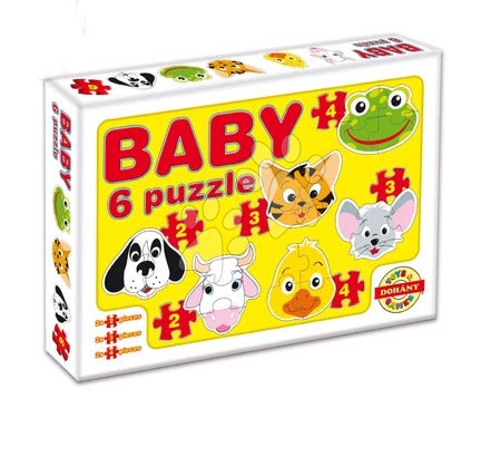 Hračky pre najmenších - Baby puzzle domáce zvieratká Dohány