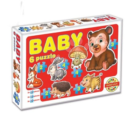 Hračky pre najmenších - Baby puzzle zvieratká z lesa Dohány