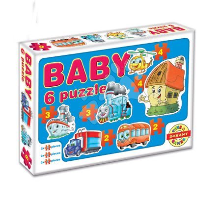 Hračky pre najmenších - Baby puzzle dopravné prostriedky Dohány