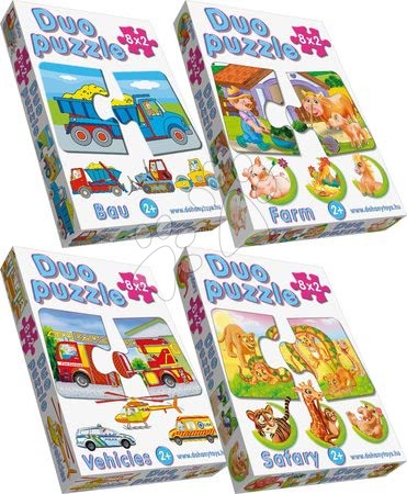 Puzzle pour enfants - Puzzle bébé Duo Moyens de transport Tabac - 4