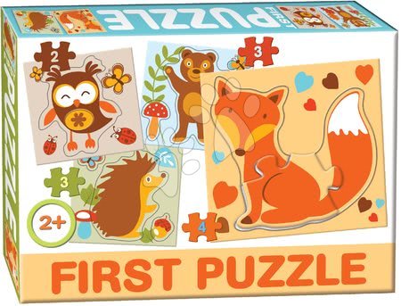Hračky pre najmenších - Puzzle Baby First Lesné zvieratká Dohány