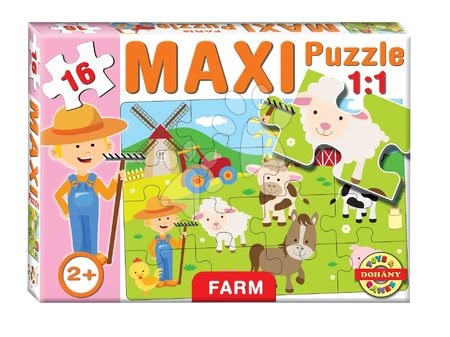 Hračky pre najmenších - Baby puzzle Maxi Farma Dohány