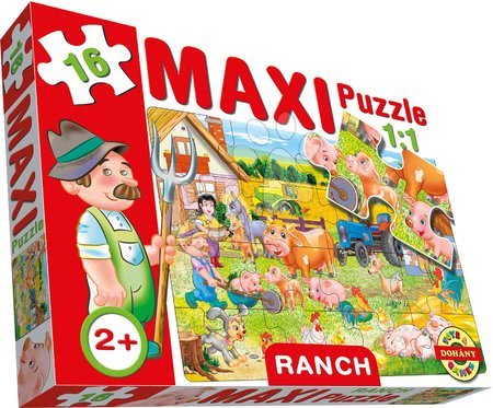 Hračky pre najmenších - Baby puzzle Maxi Ranč Dohány_1