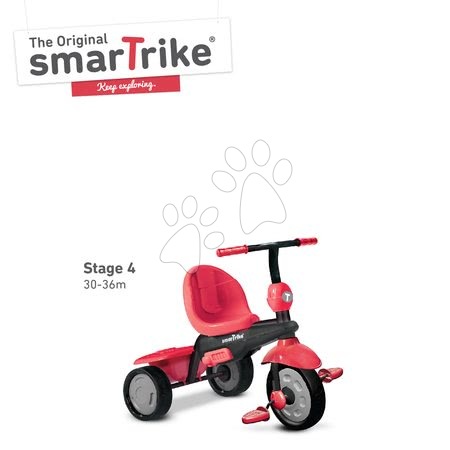 Tricycle à partir de 10 mois - Tricycle Glow Touch Steering 4v1 Black&Red smarTrike - 16