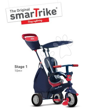 Tříkolky od 10 měsíců - Tříkolka Shine 4v1 Blue&Red smarTrike - 4