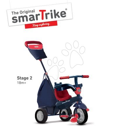 Tříkolky od 10 měsíců - Tříkolka Shine 4v1 Blue&Red smarTrike - 5