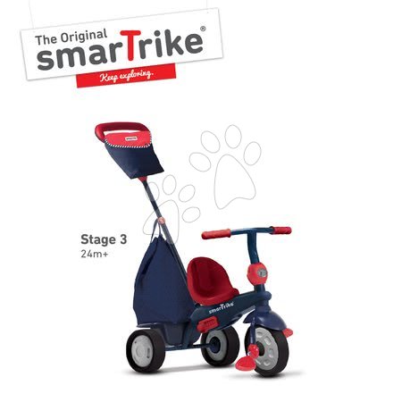 Tříkolky od 10 měsíců - Tříkolka Shine 4v1 Blue&Red smarTrike - 6