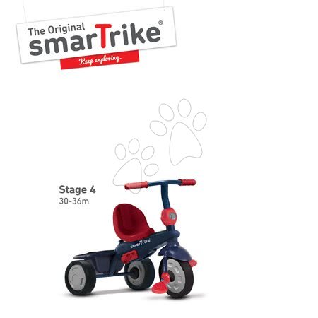 Tříkolky od 10 měsíců - Tříkolka Shine 4v1 Blue&Red smarTrike - 7